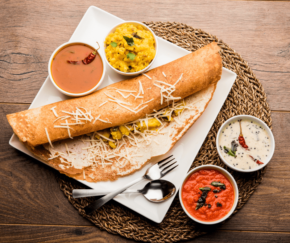 cheese masala dosa
