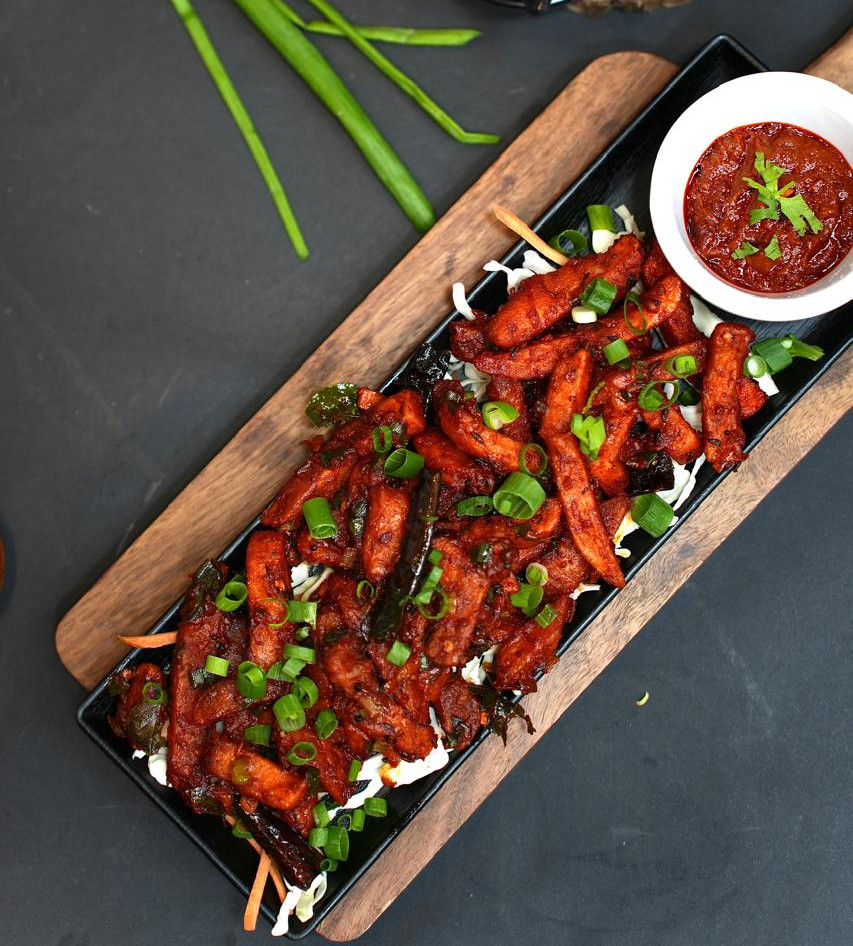 crispy potato schezwan dry